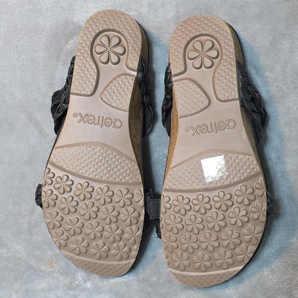 Aetrex Josie Black Braided Leather Size 8 Style 218464 - Picture 4 of 6